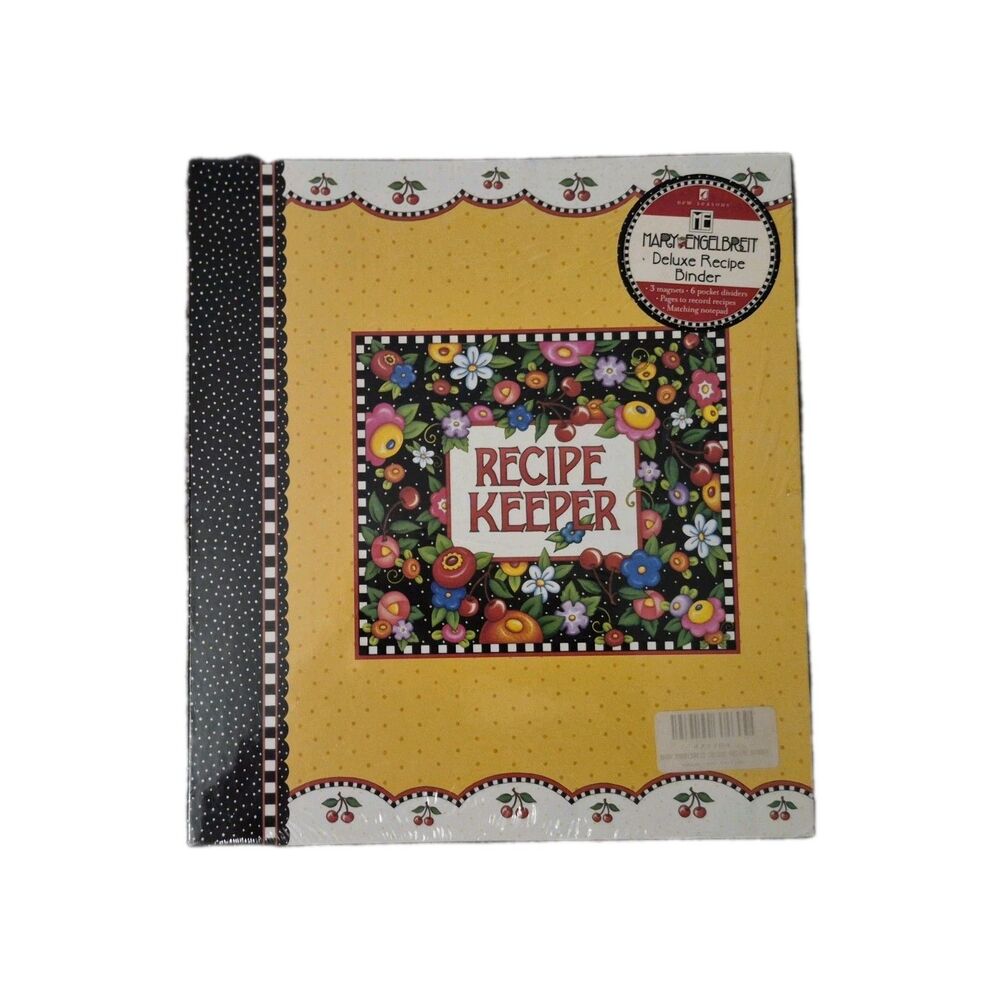 NEW Mary Englebright Deluxe Recipes Binder Keeper Whimsical Cottage Art Work